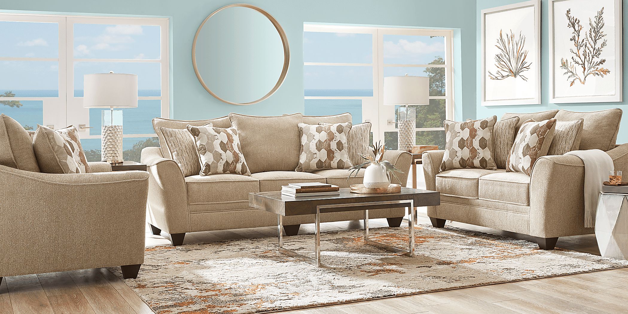 Cardiff Court Almond Sofa Rooms To Go