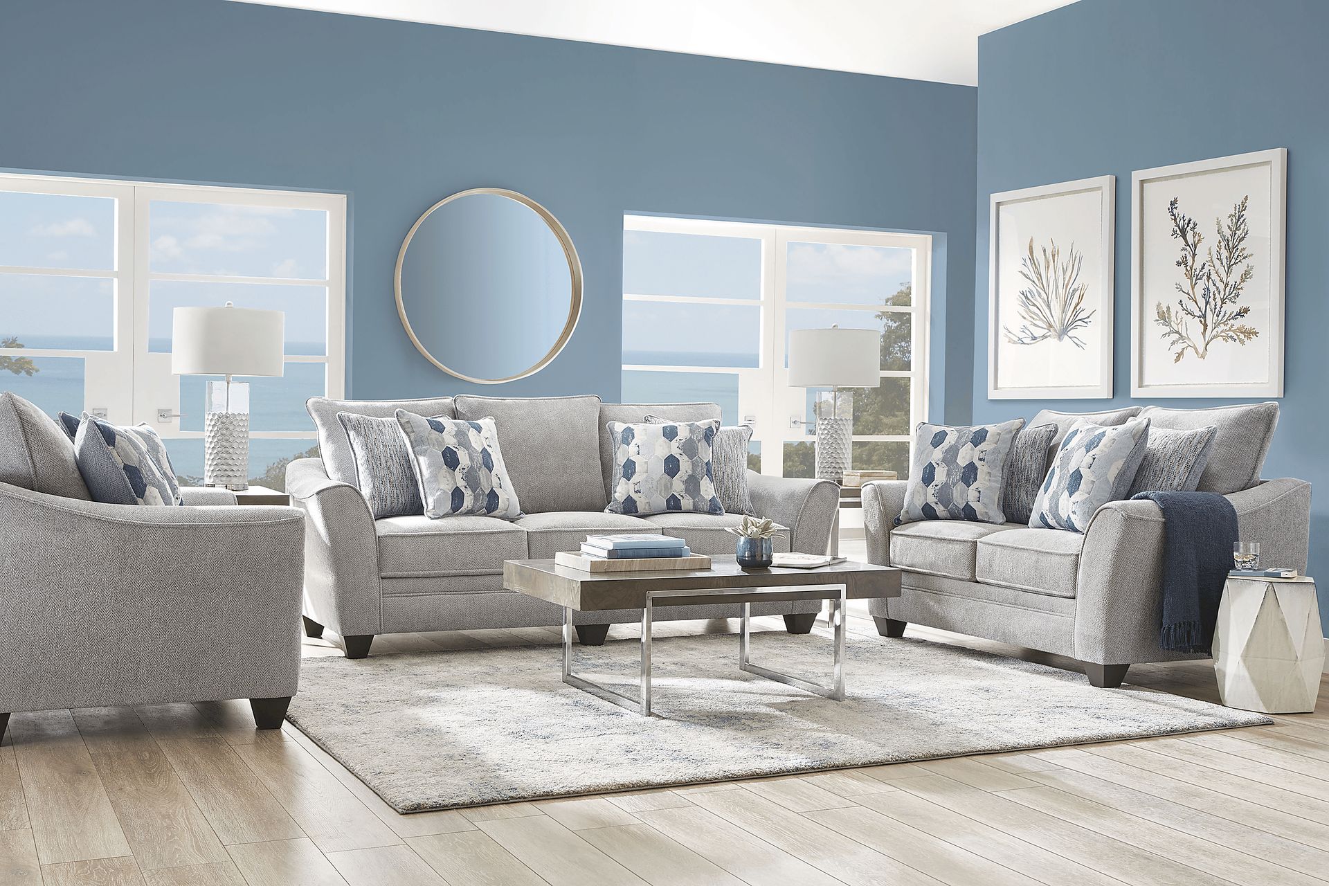 Cardiff Court Silver 5 Pc Living Room - Image 1