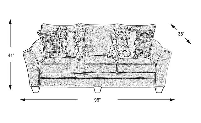 Dimension Image. Please refer to the Dimension Tab on this page for dimension details.