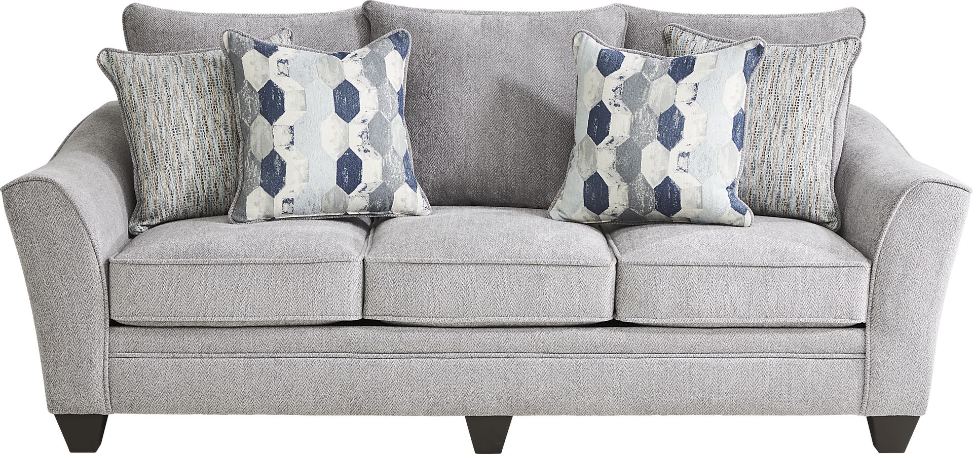 Cardiff Court Silver Gray Polyester Fabric Sofa | Rooms to Go