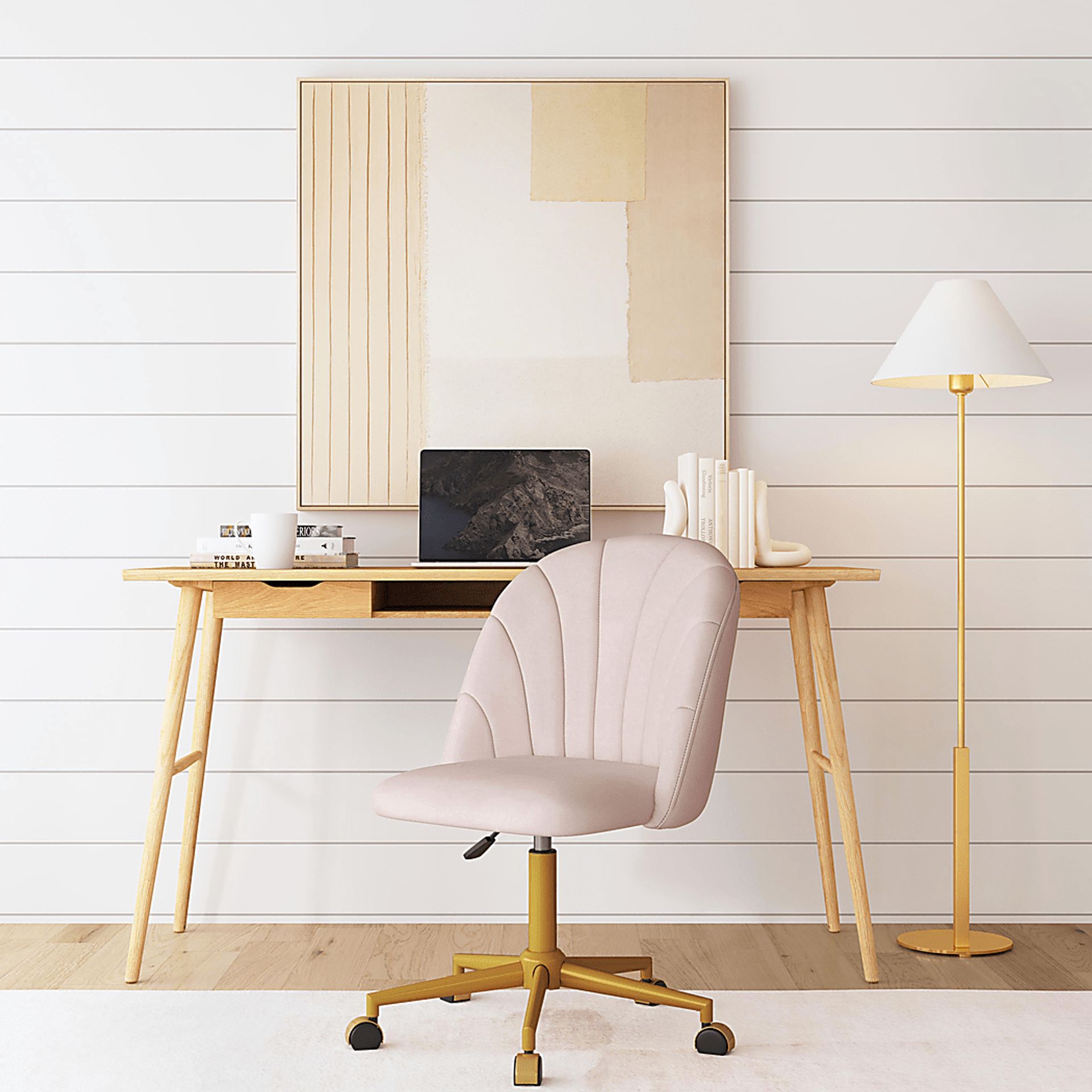 Cardlow Blush Desk Chair - Image 4