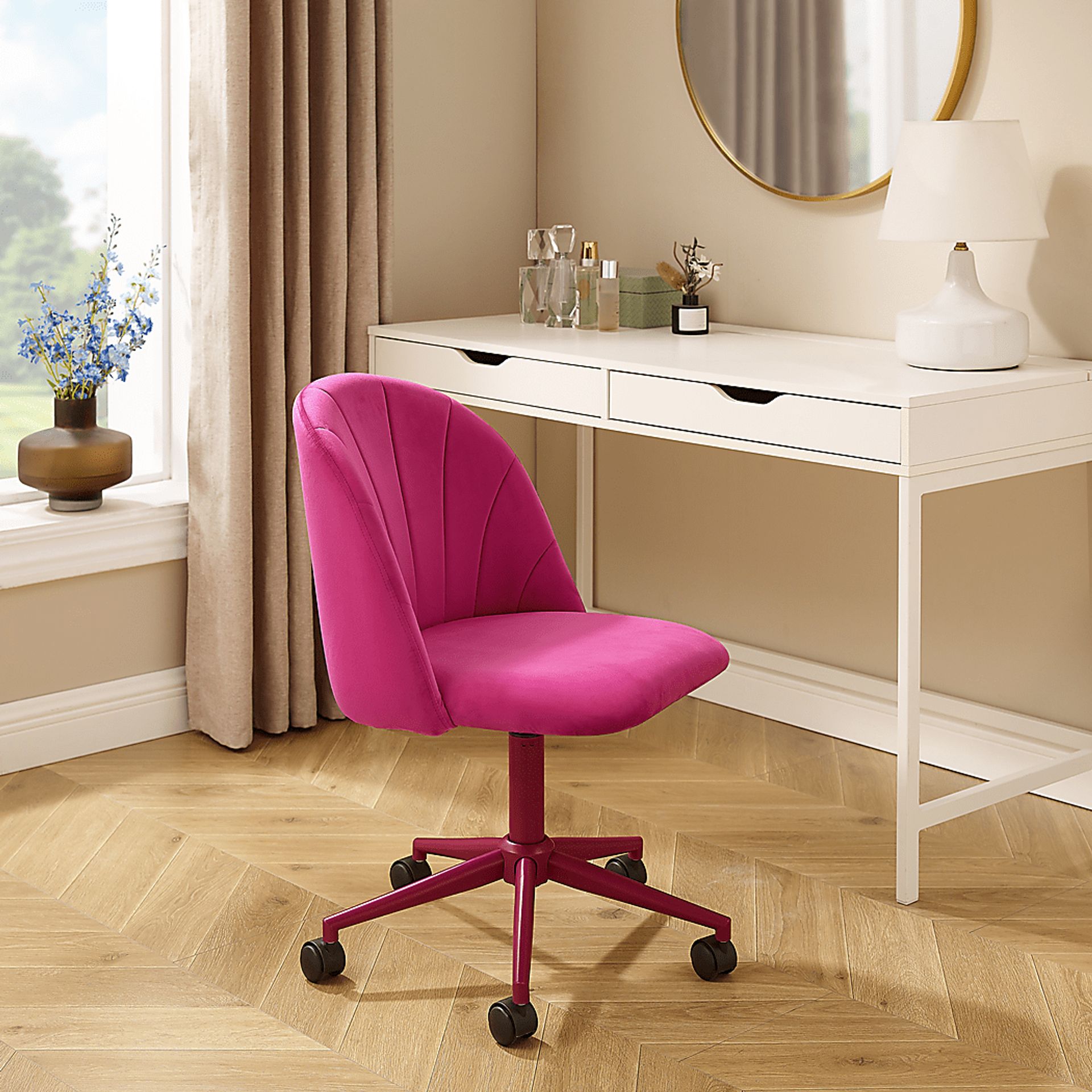 Cardlow Hot Pink Desk Chair - Image 4