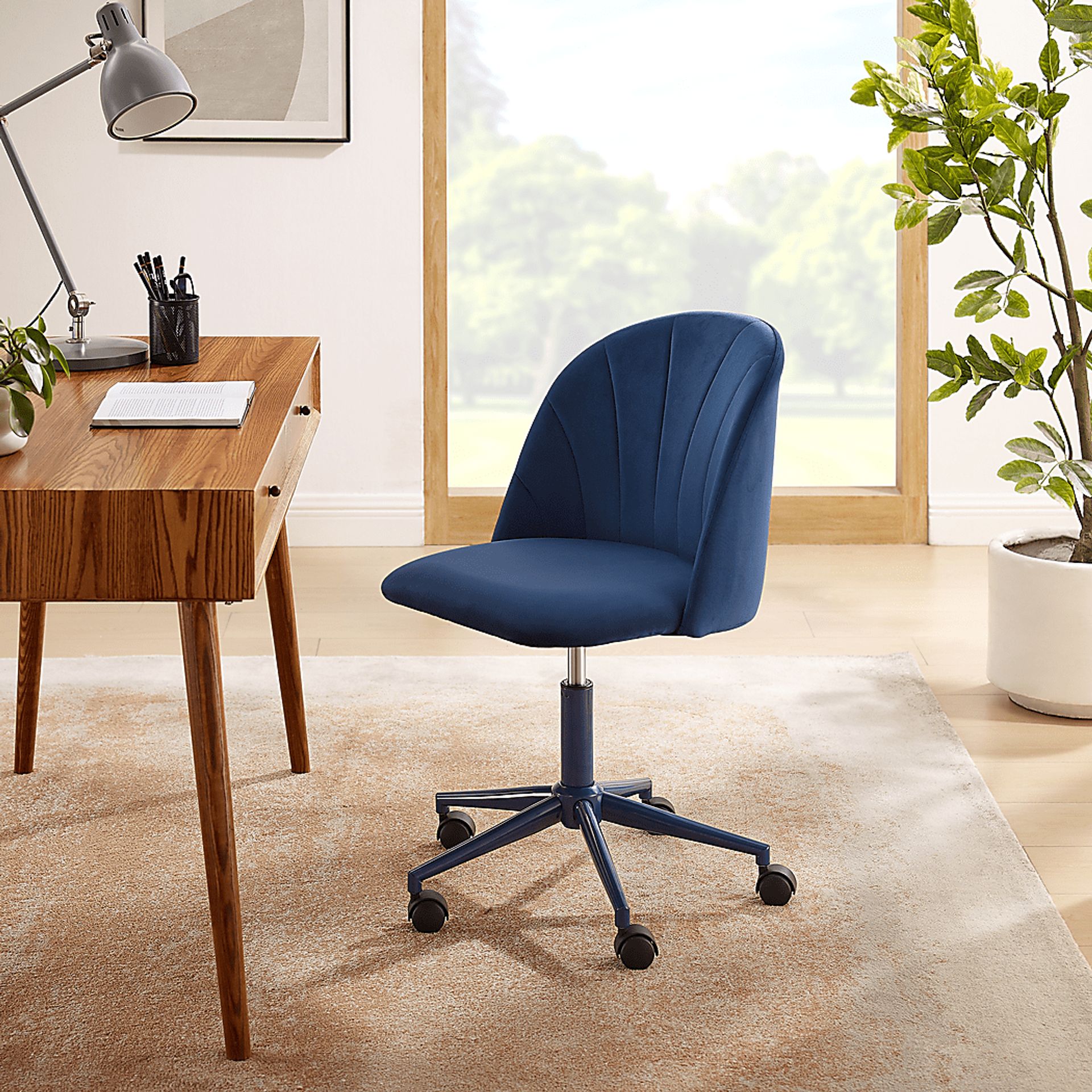 Cardlow Navy Desk Chair - Image 2