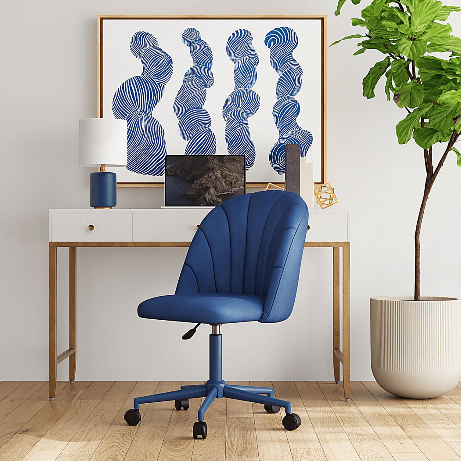 Cardlow Navy Desk Chair - Image 7