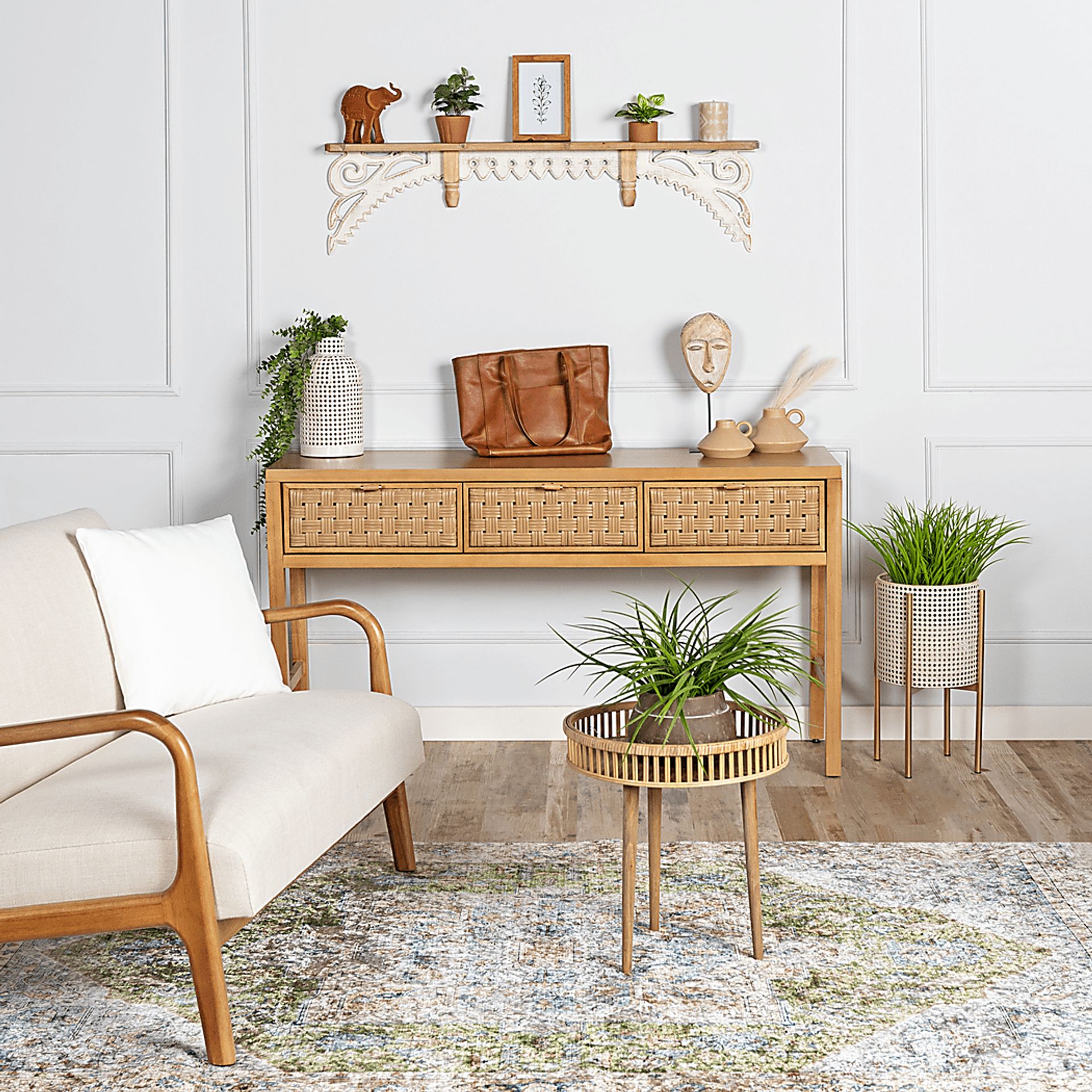 Carelin White Wall Shelf - Image 5