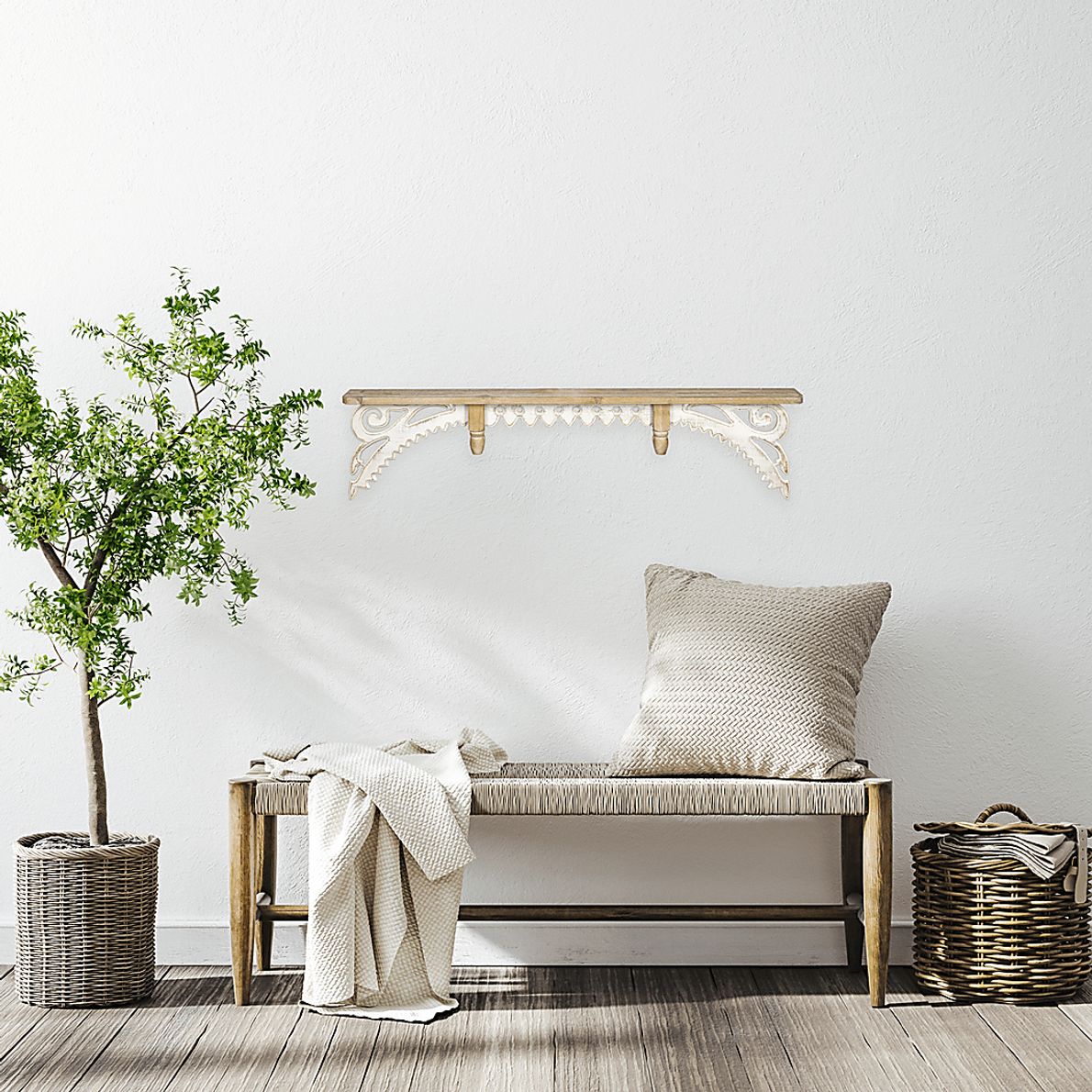 Carelin White Wall Shelf Rooms To Go