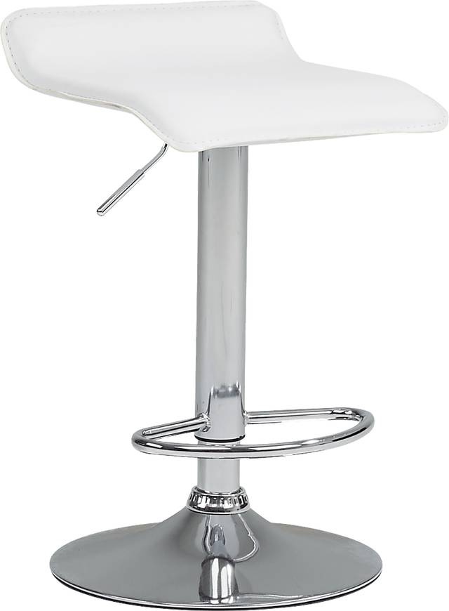 Carey Hills White Adjustable Barstool - Thumbnail - Image 1