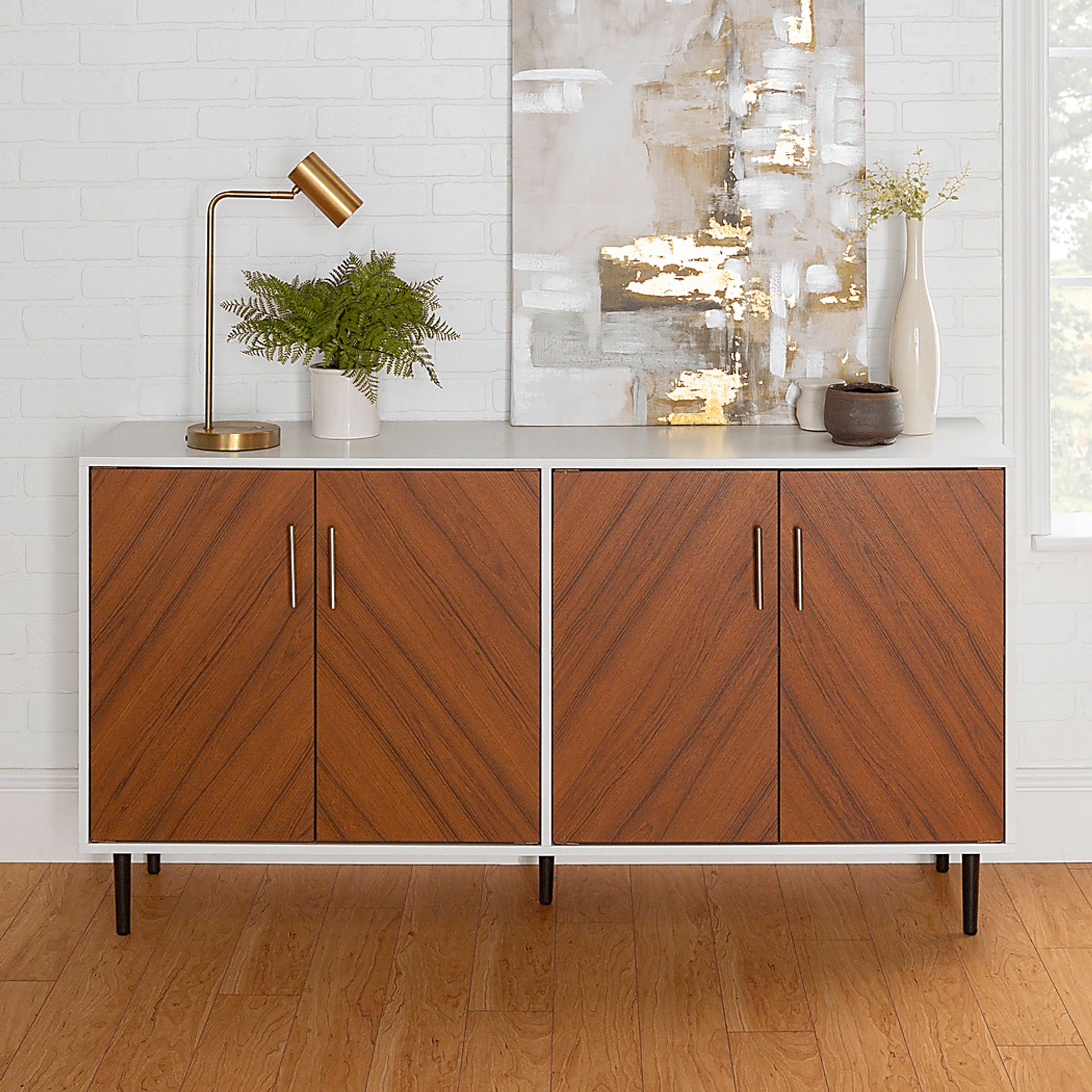 Careygate White 58 in. Console - Image 3