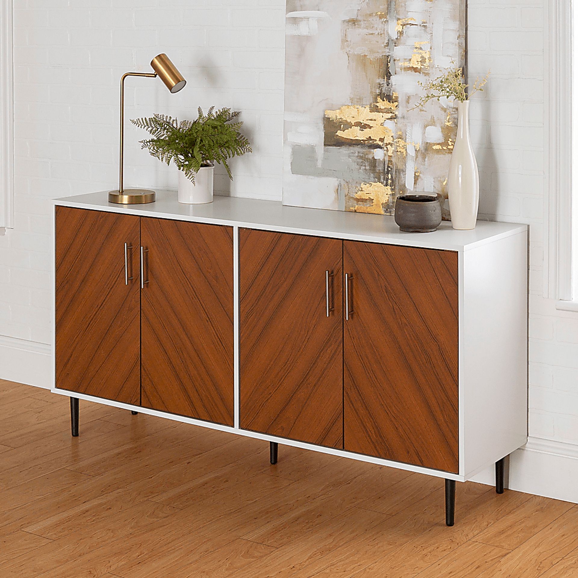 Careygate White 58 in. Console - Image 4