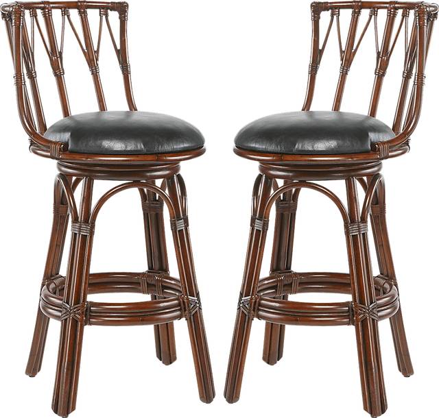 Cari Set of 2 Cane Back Barstools - Thumbnail - Image 1