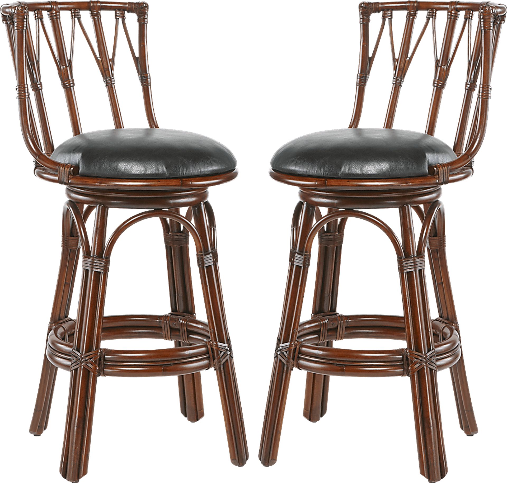 Cari Set of 2 Cane Back Barstools - Image 1