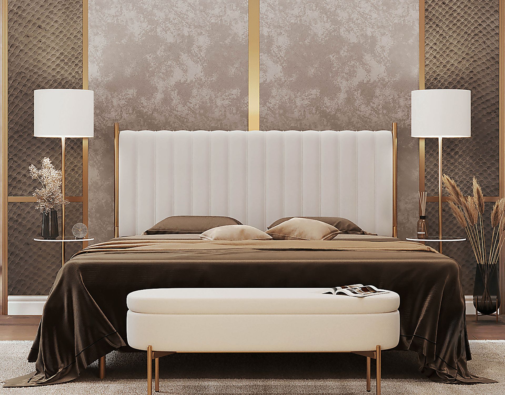 Caria Lane Cream Headboard - Image 8