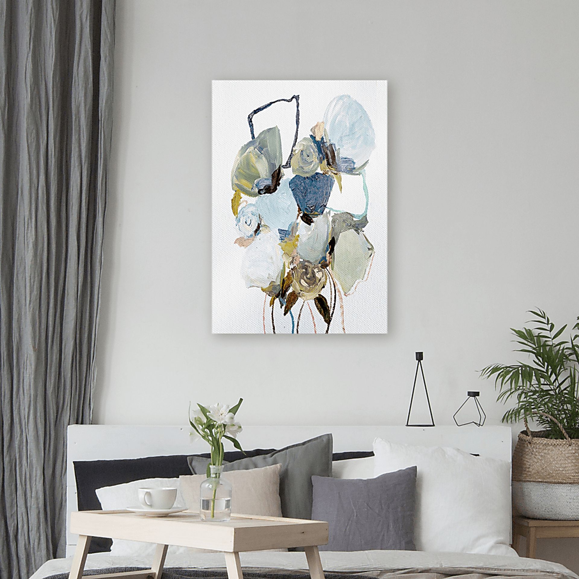Carimore Blue Canvas Wall Art - Image 2