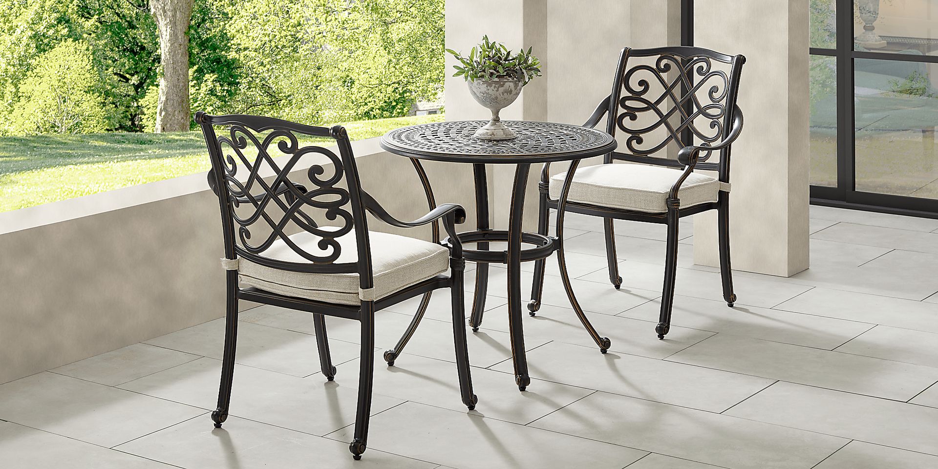 Carina Bronze 30 in. Round Outdoor Dining Table - Image 2