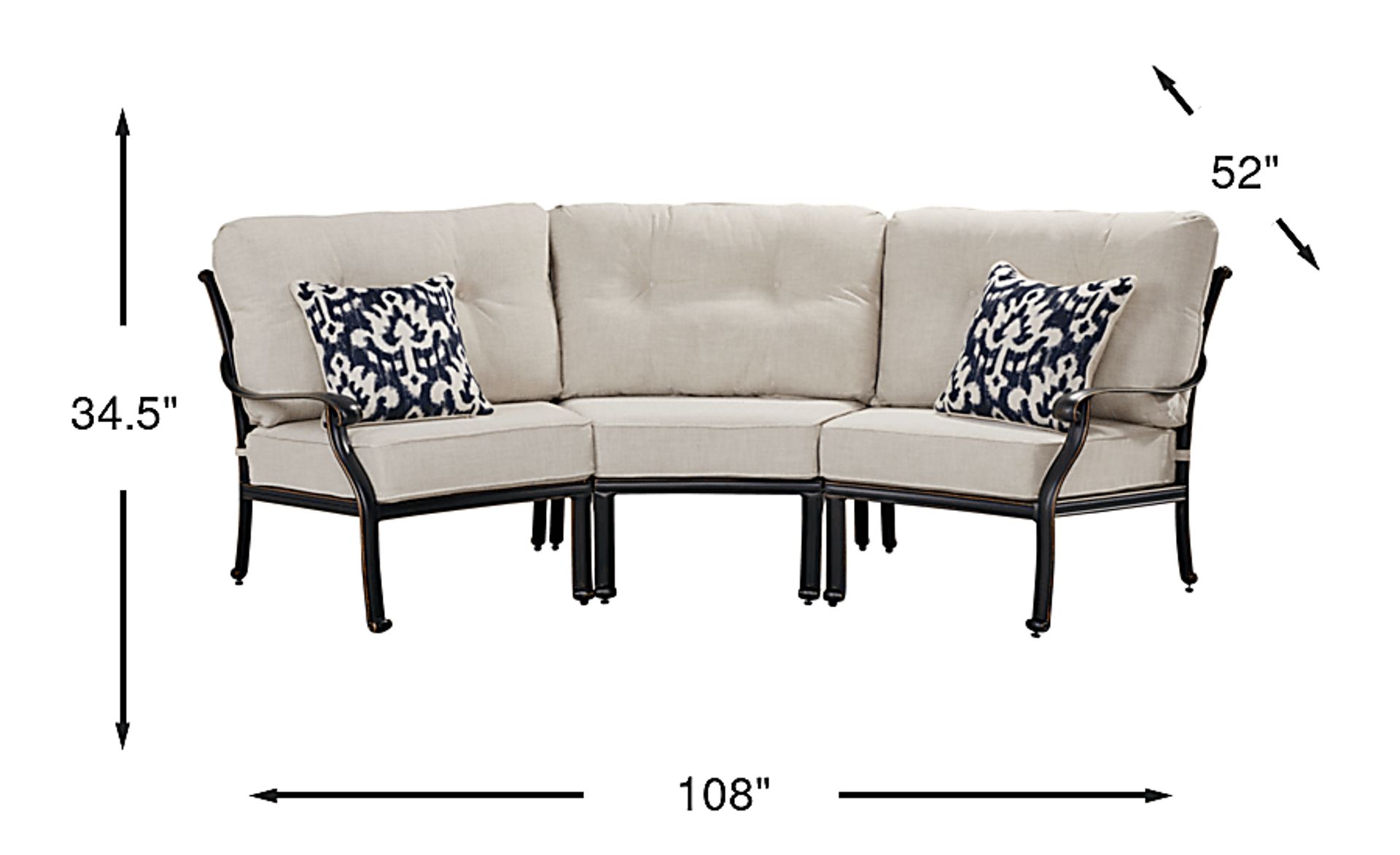 Dimension Image. Please refer to the Dimension Tab on this page for dimension details.