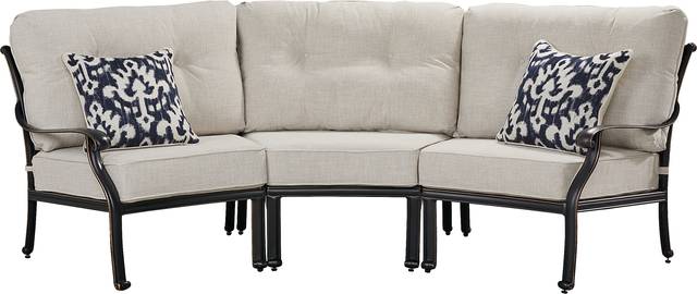 Carina Bronze 3 Pc Outdoor Sectional with Desert Cushions - Thumbnail - Image 1