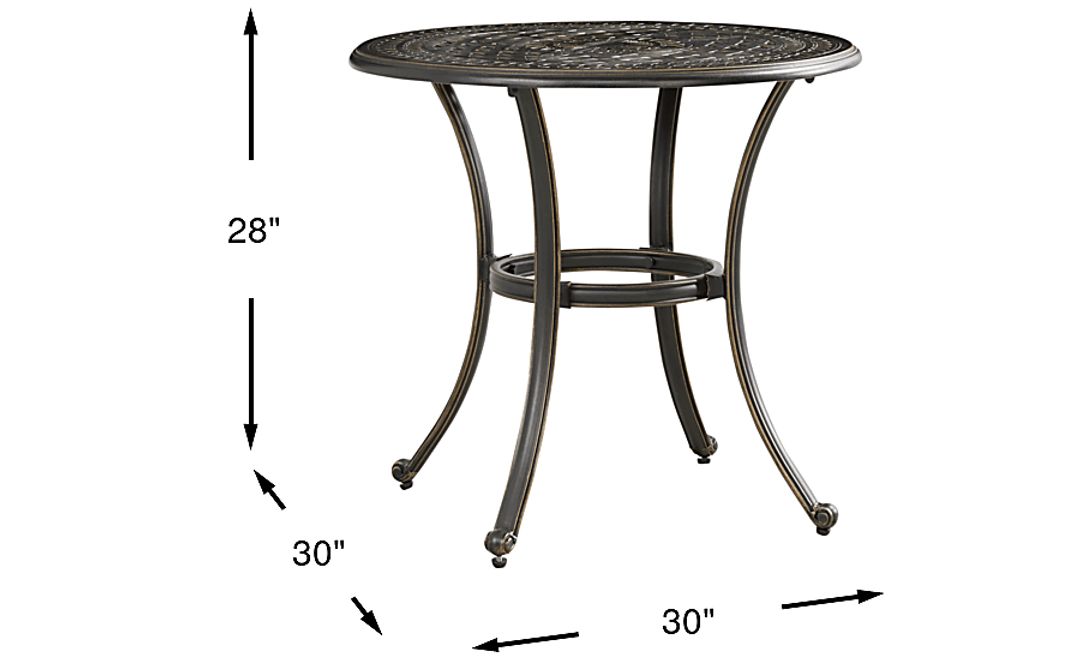 Carina Bronze 30 in. Round Outdoor Dining Table