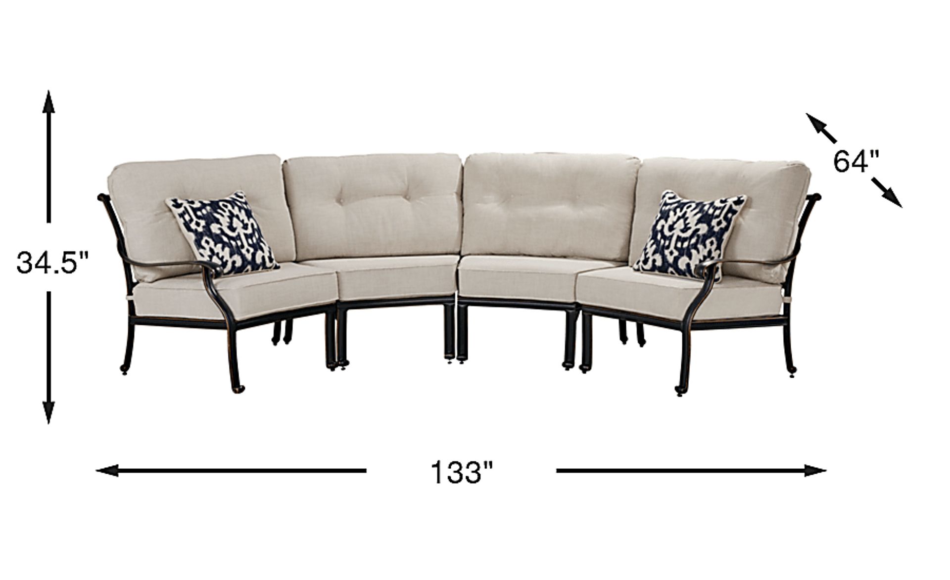 Dimension Image. Please refer to the Dimension Tab on this page for dimension details.