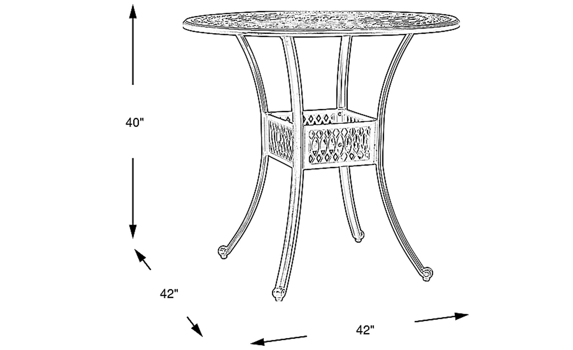 Dimension Image. Please refer to the Dimension Tab on this page for dimension details.