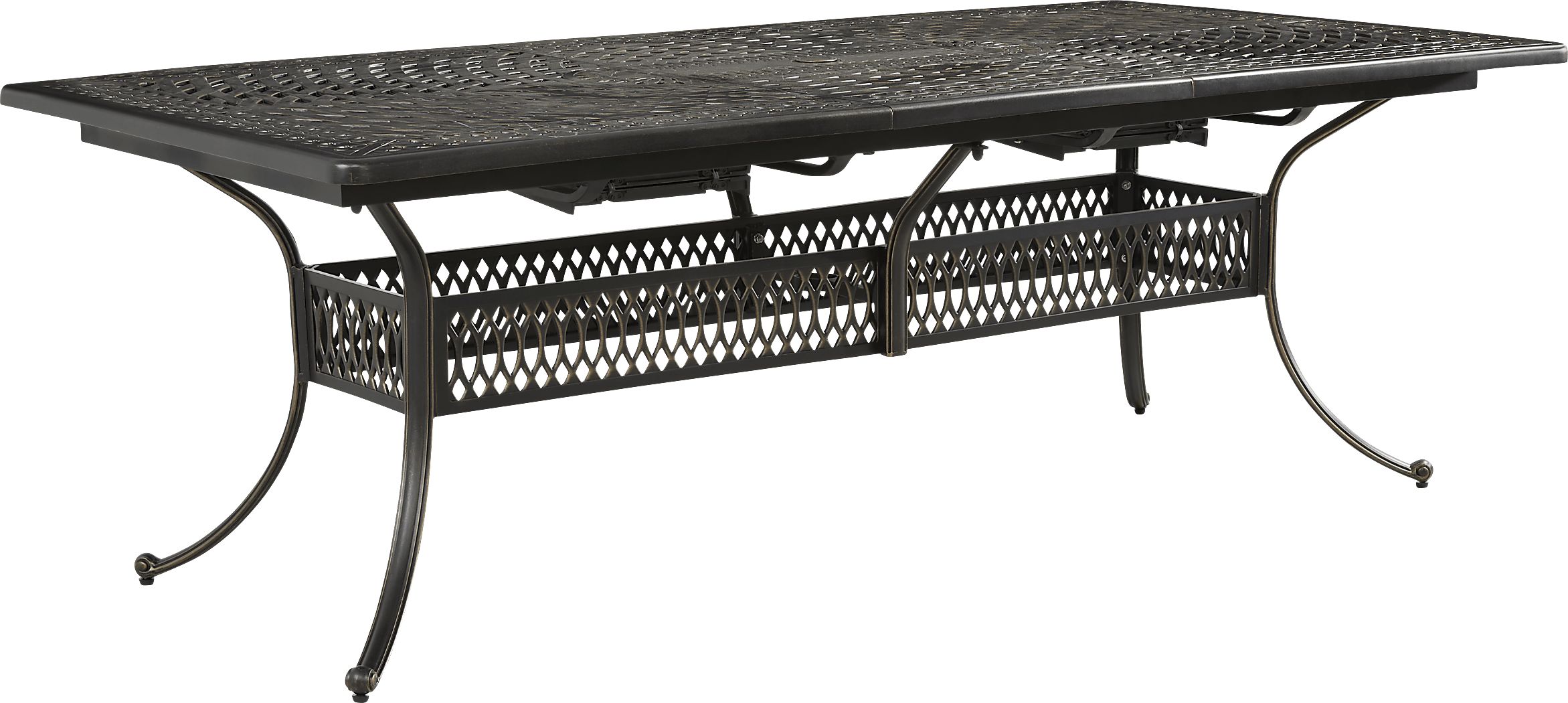 rectangle extension outdoor dining table