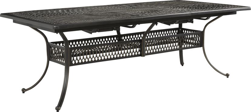 Carina Bronze 87-112 in. Rectangle Extension Outdoor Dining Table