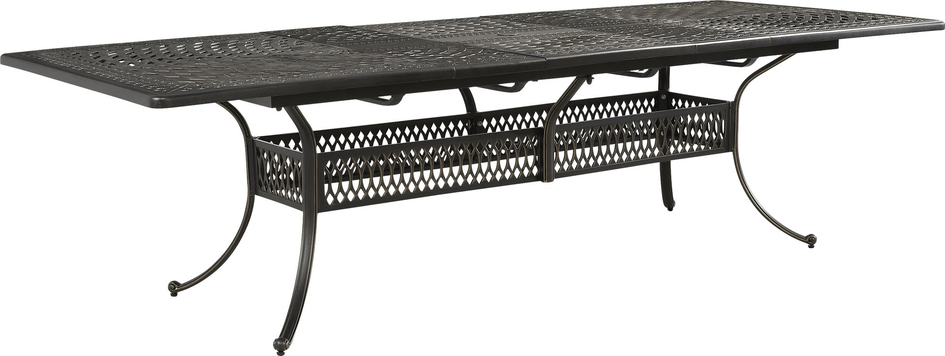 Carina Bronze 87-112 in. Rectangle Extension Outdoor Dining Table - Image 2