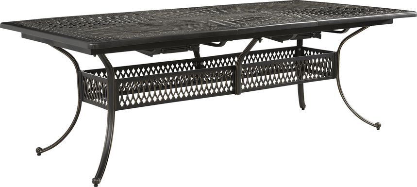Carina Bronze 87-112 in. Rectangle Extension Outdoor Dining Table