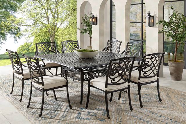 Carina Bronze Square Outdoor Dining Table - Thumbnail - Image 2