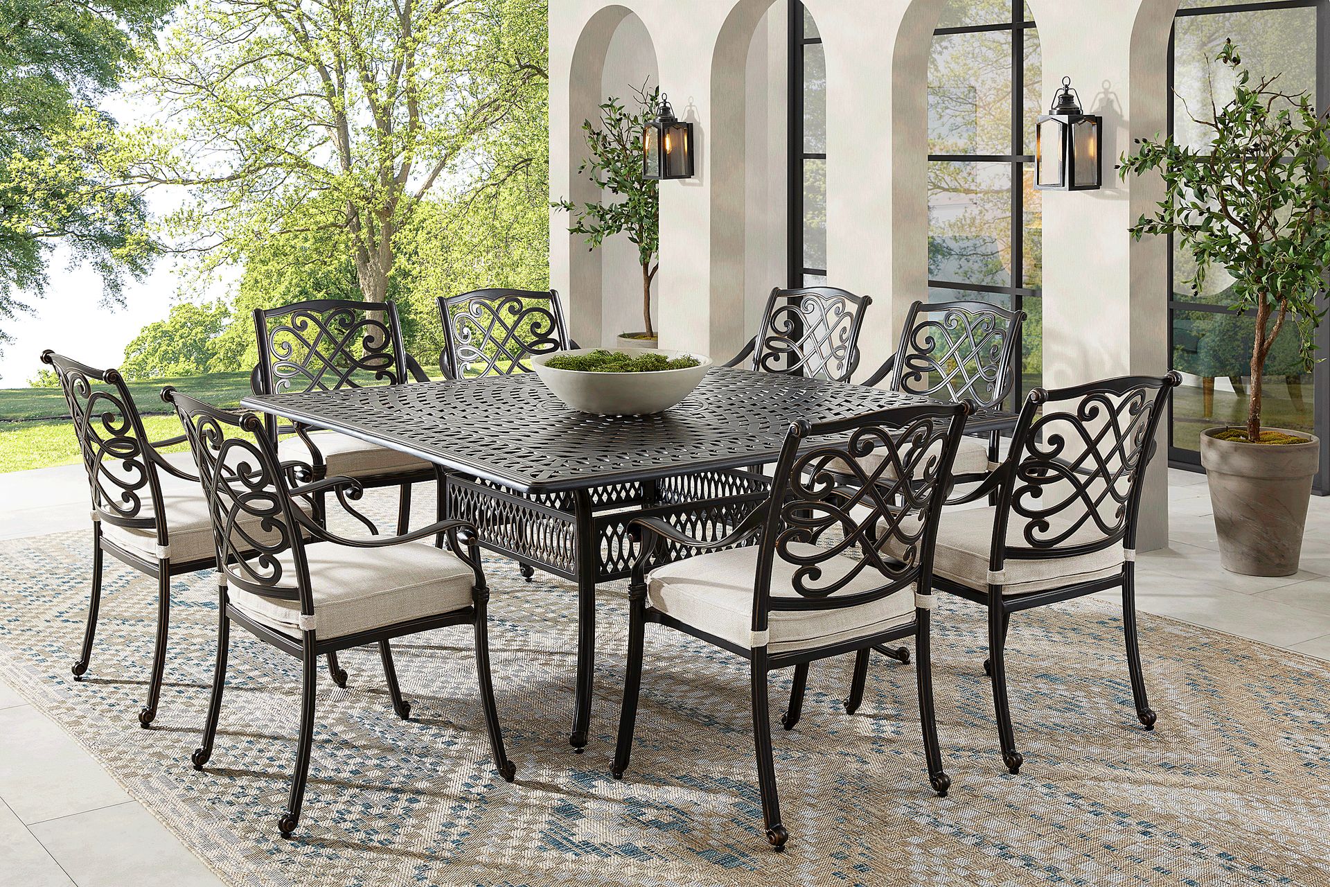 Carina Bronze Square Outdoor Dining Table - Image 2