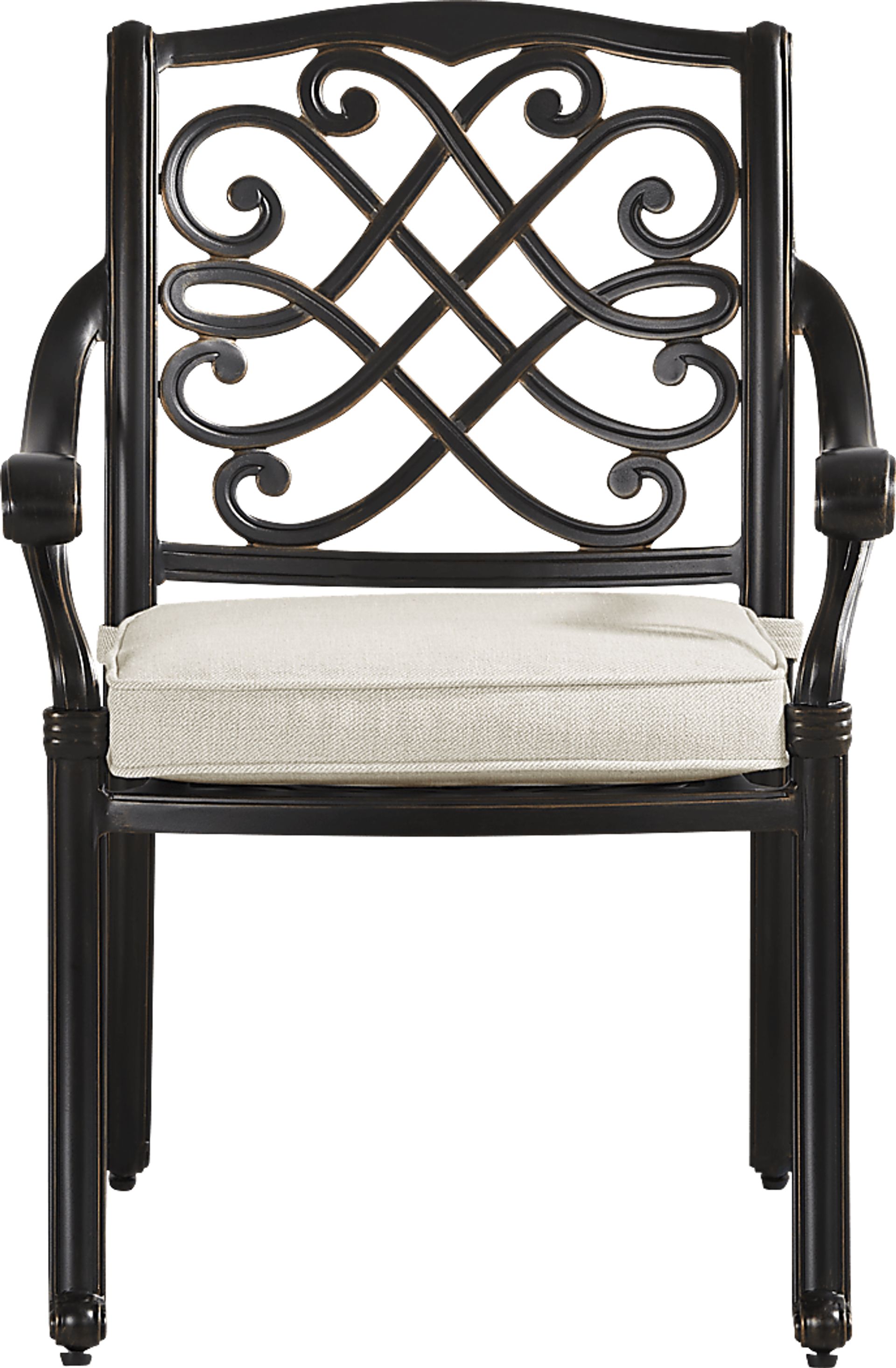 Carina Bronze 5 Pc 48 in. Round Outdoor Dining Set with Desert Cushions - Image 8