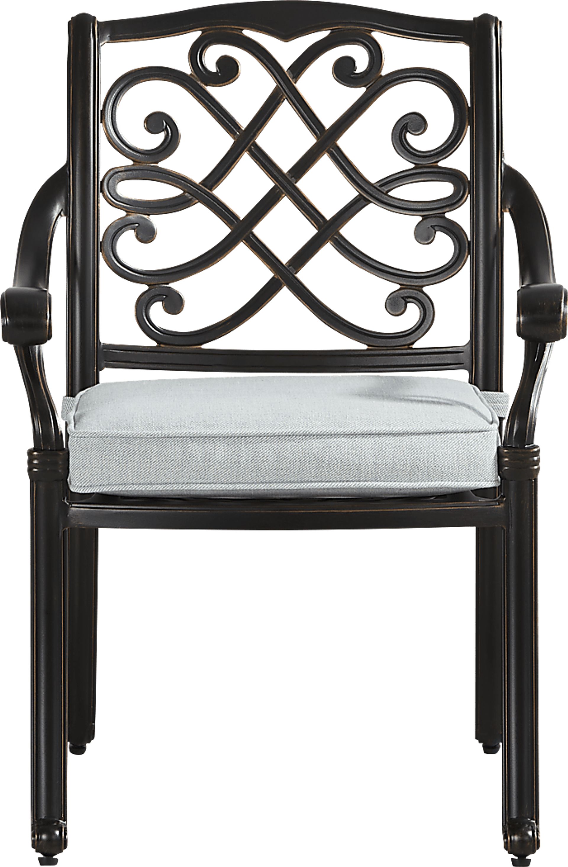 Carina Bronze Outdoor Arm Chair with Sky Cushion - Image 2