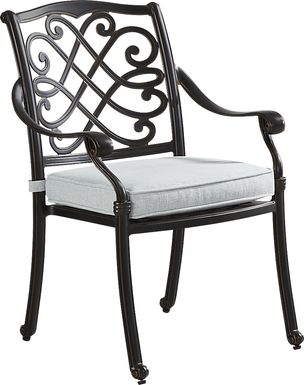 Carina Bronze Outdoor Arm Chair with Sky Cushion