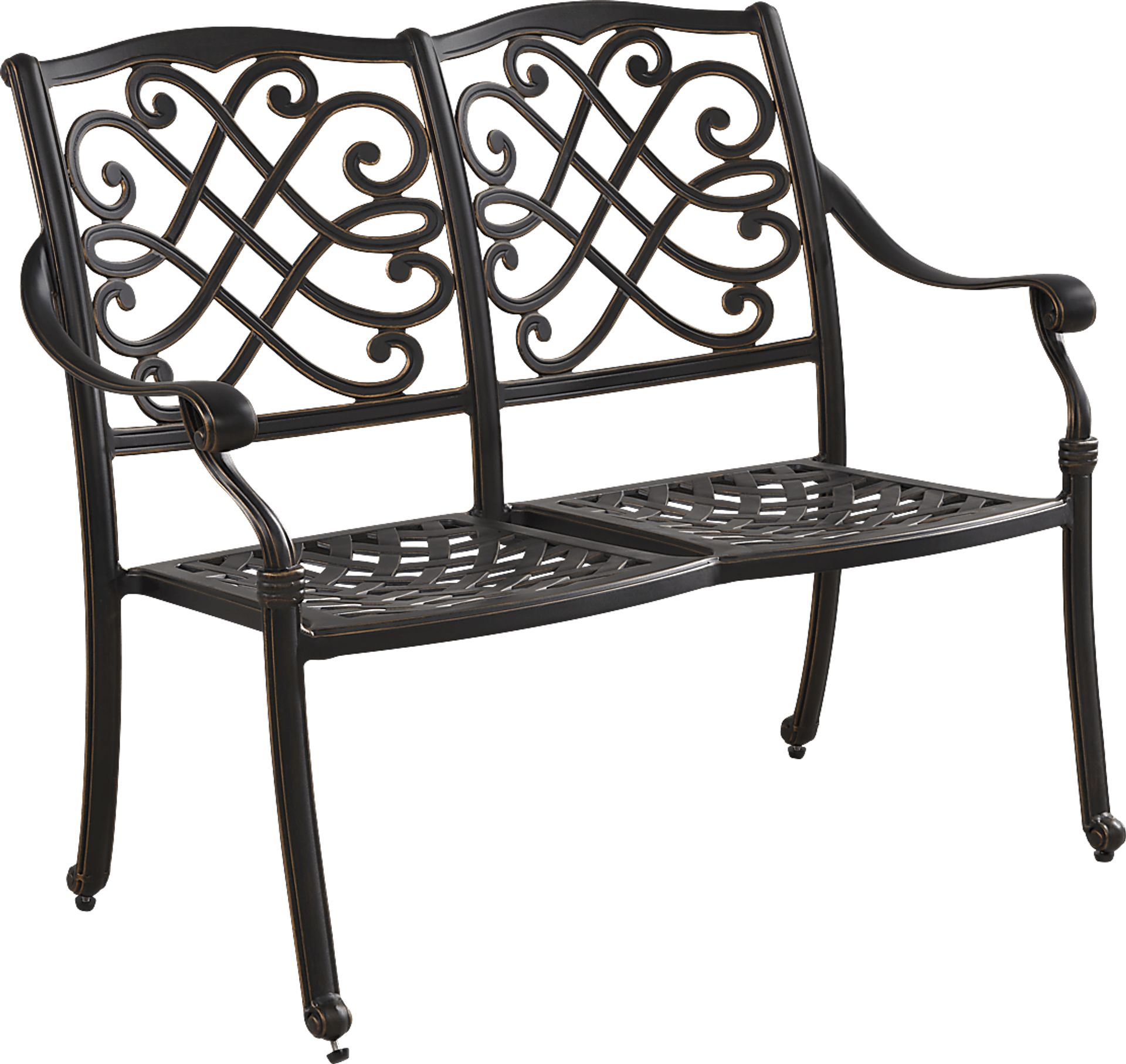 Carina Bronze Outdoor Bench - Image 1