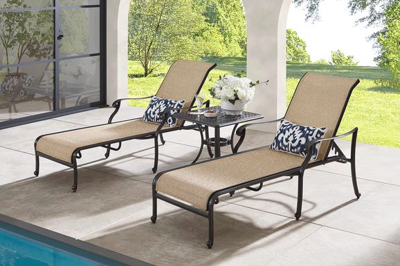 Carina Bronze Outdoor Chaise, Set of 2