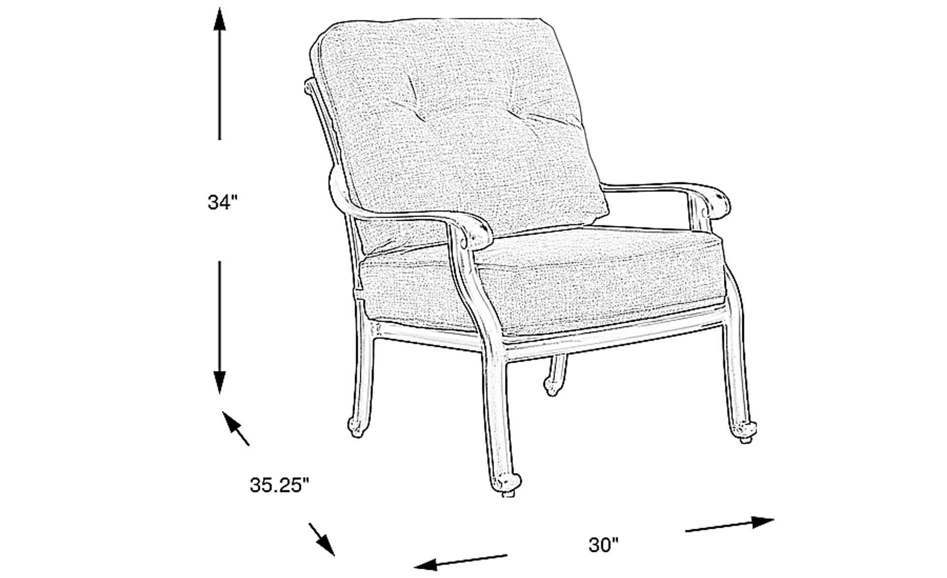 Dimension Image. Please refer to the Dimension Tab on this page for dimension details.