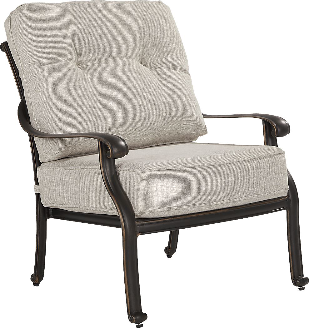 Carina Bronze Outdoor Club Chair with Desert Cushions
