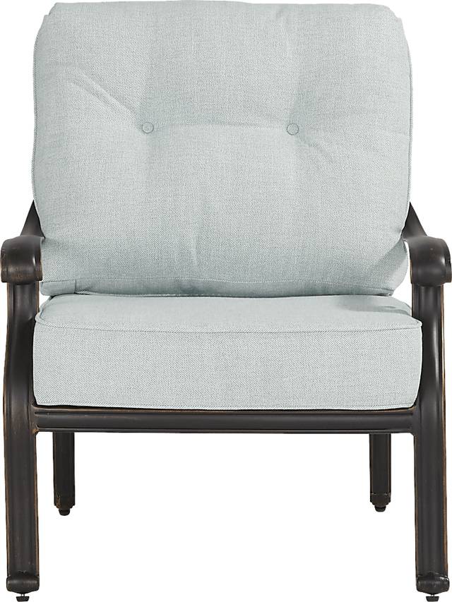 Carina Bronze 5 Pc Outdoor Chat Set with Sky Cushions - Thumbnail - Image 3