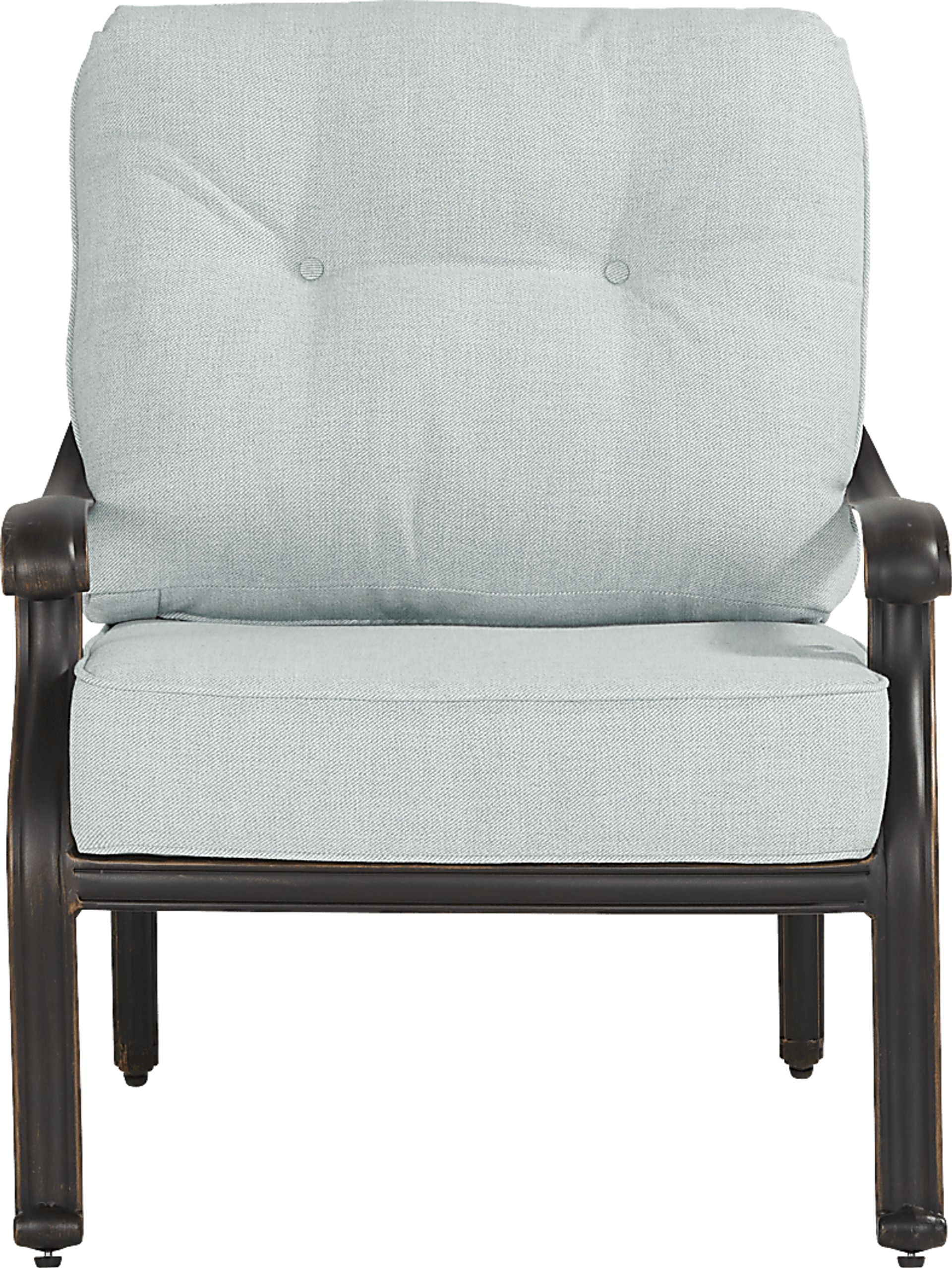 Carina Bronze 5 Pc Outdoor Fire Pit Seating Set with Sky Cushions - Image 6