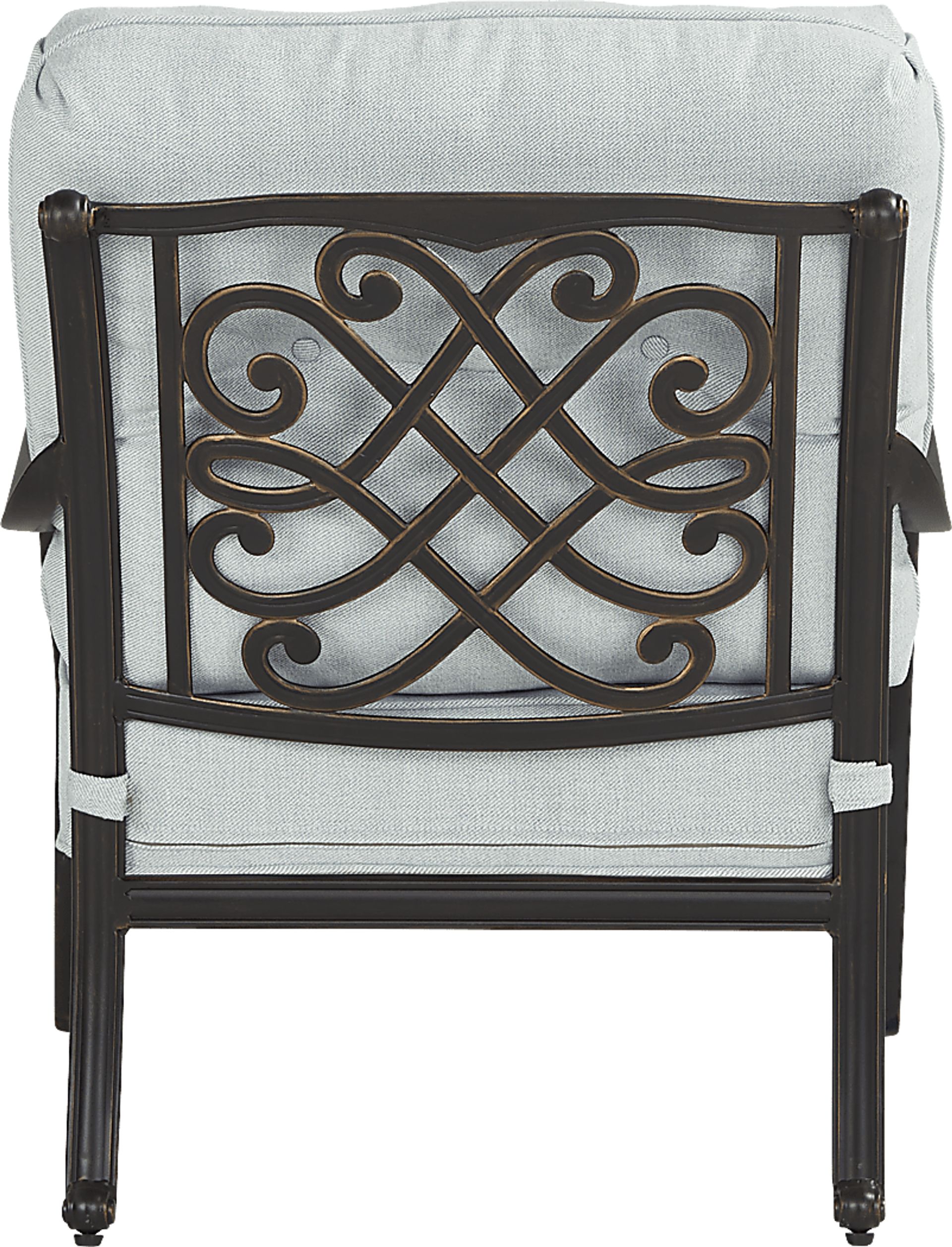 Carina Bronze 5 Pc Outdoor Fire Pit Seating Set with Sky Cushions - Image 7