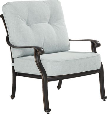 Carina Bronze Outdoor Club Chair with Sky Cushions