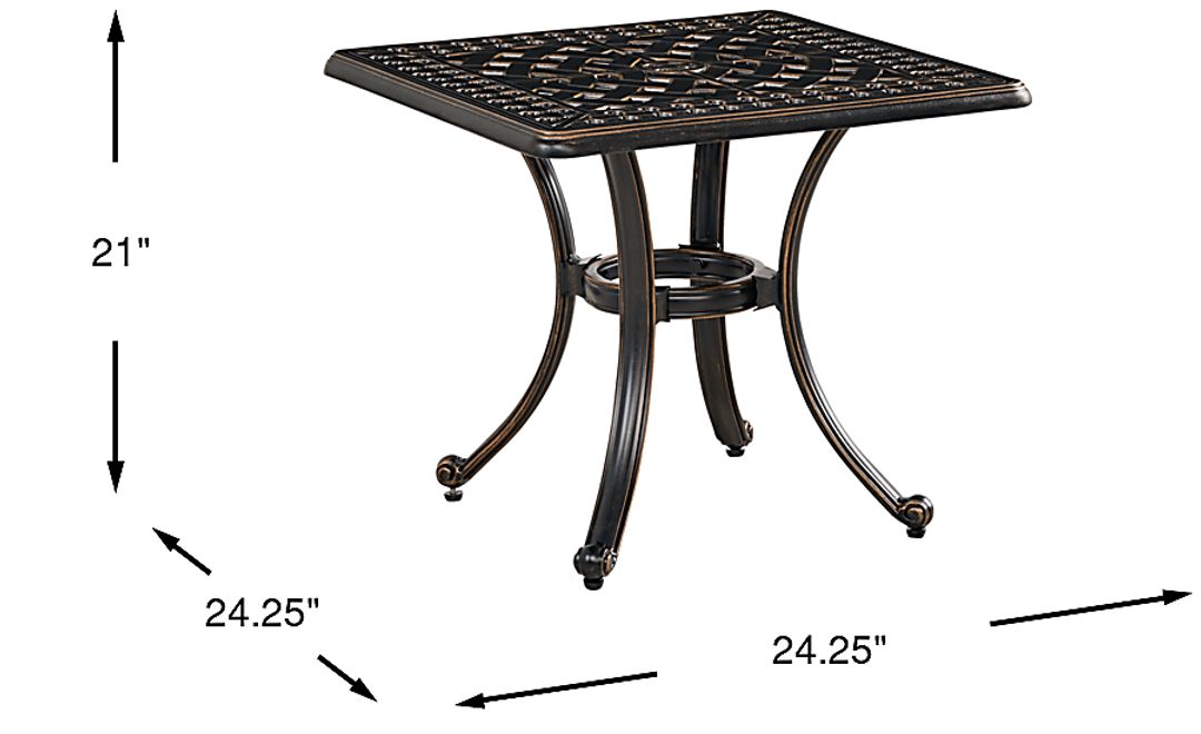 Carina Bronze Outdoor End Table