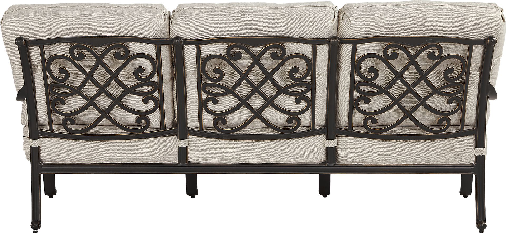 Carina Bronze 4 Pc Outdoor Seating Set with Desert Cushions - Image 4