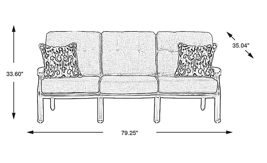Carina Bronze Outdoor Sofa with Desert Cushions