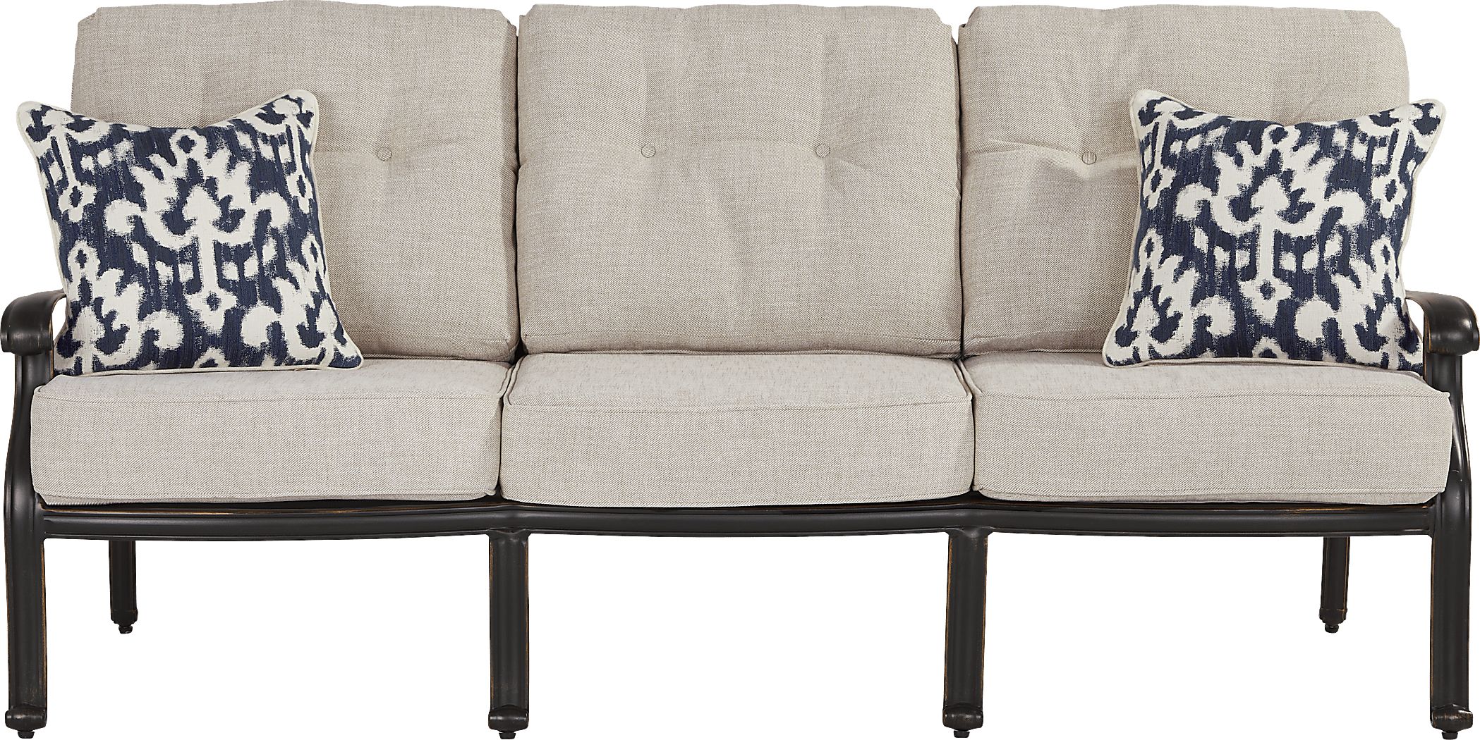 Carina Bronze Outdoor Sofa with Desert Cushions