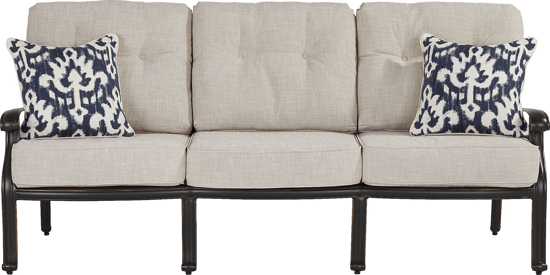 Carina Bronze 4 Pc Outdoor Seating Set with Desert Cushions - Image 2