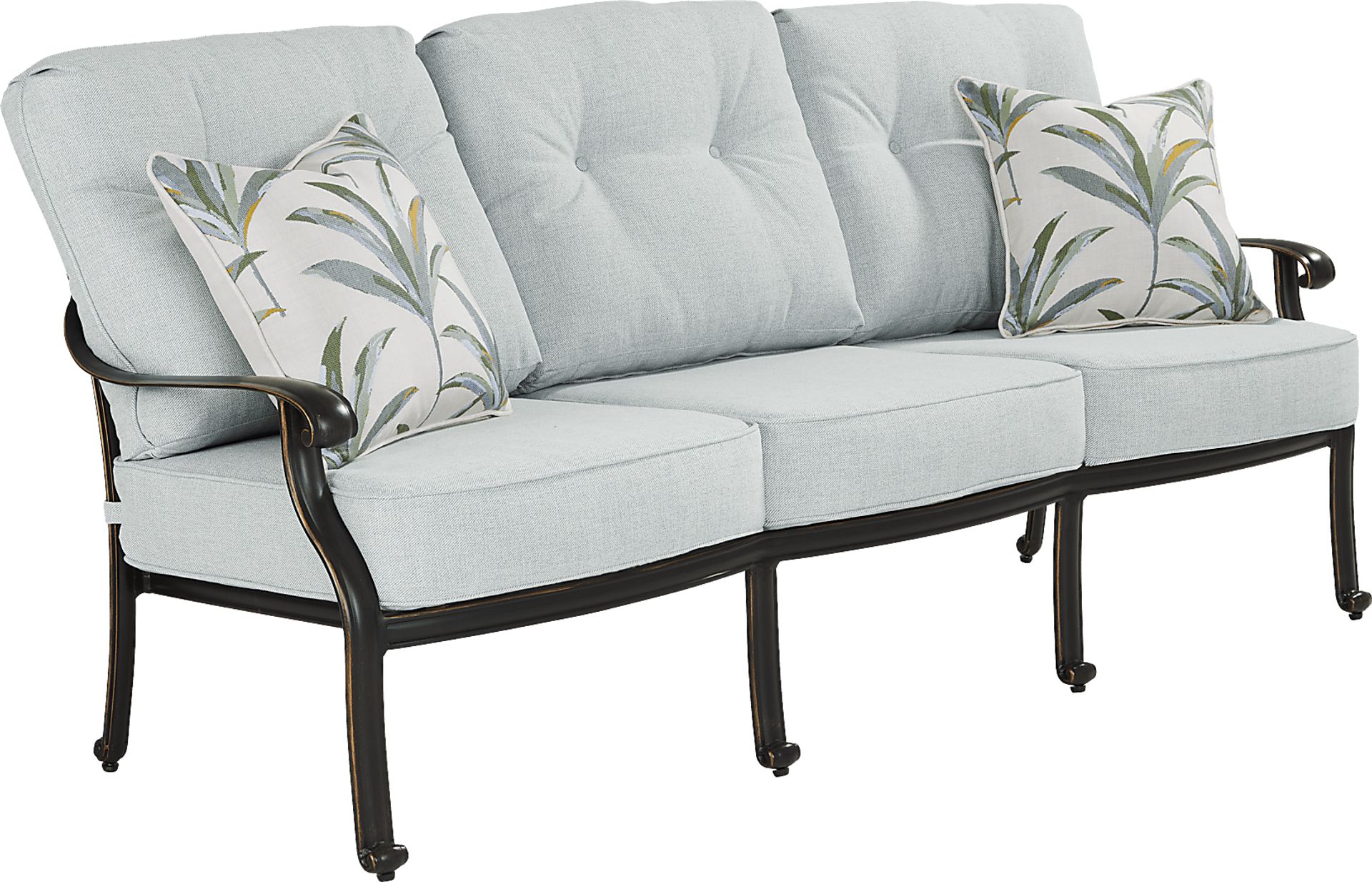 Carina Bronze 4 Pc Outdoor Seating Set with Sky Cushions - Image 3