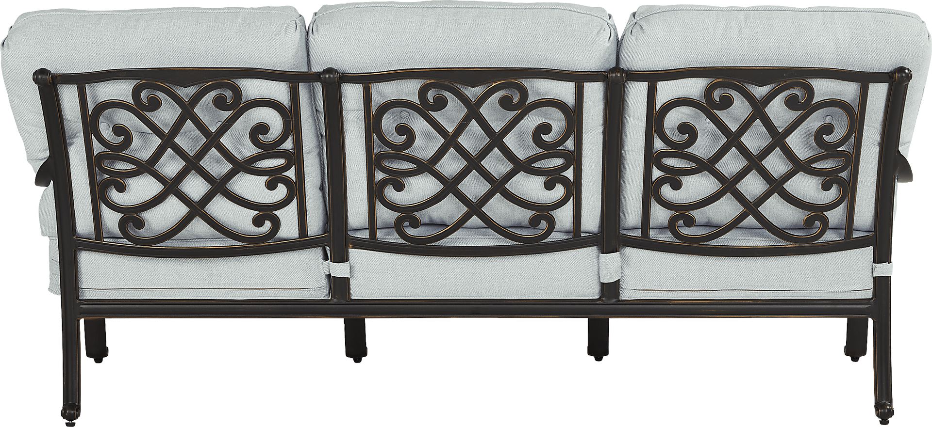 Carina Bronze 4 Pc Outdoor Seating Set with Sky Cushions - Image 4
