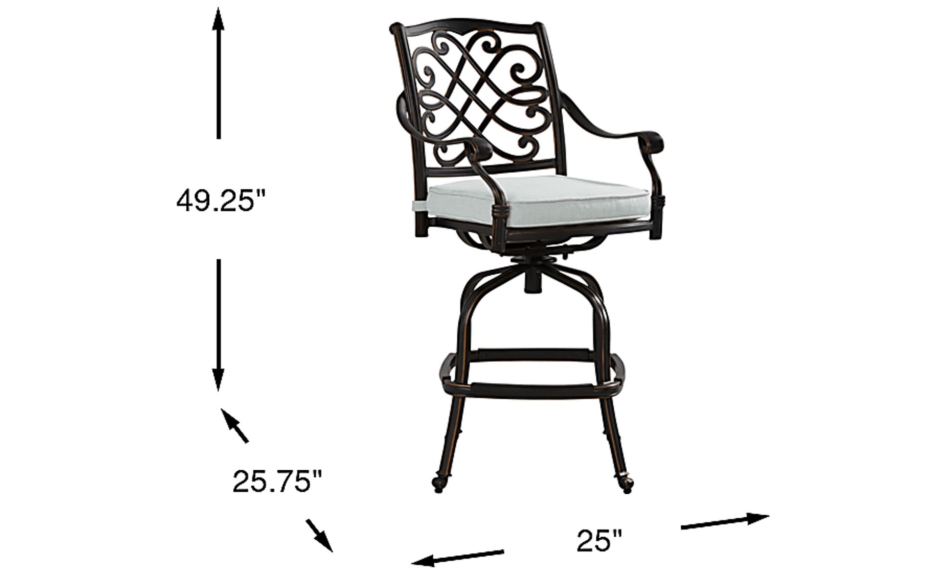 Dimension Image. Please refer to the Dimension Tab on this page for dimension details.