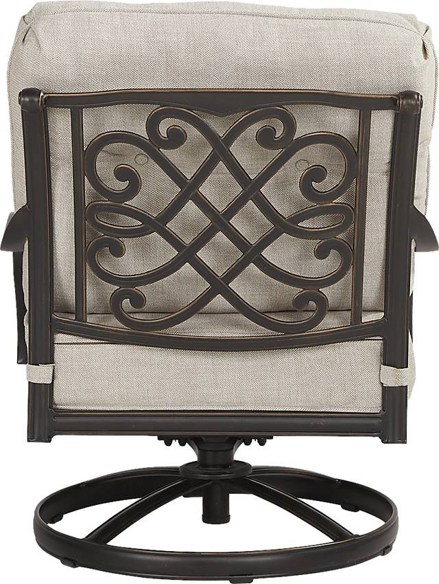 Carina Bronze 5 Pc Outdoor Fire Pit Seating Set with Desert Cushions - Thumbnail - Image 8