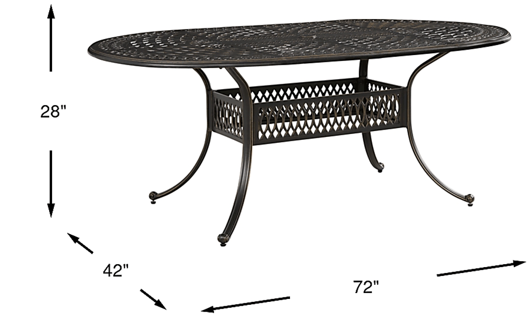Carina Bronze Oval Outdoor Dining Table